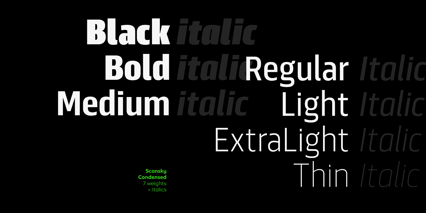 Scansky Black Font preview